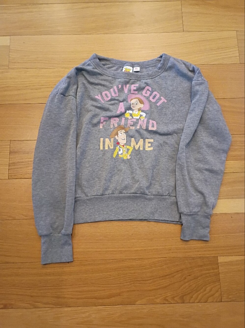 Gray Toy Story Woody Sweatshirt "You've Got A Friend In Me"